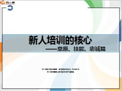 新人培训的核心意愿技能忠诚银保篇17页.ppt