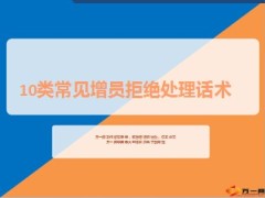 10类常见增员拒绝处理话术16页.ppt