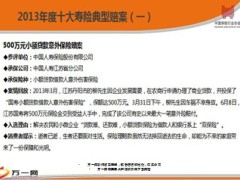 2013十大保险典型理赔赔案10页.ppt