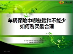 车辆保险中哪些险种不能少如何购买最合理26页.ppt