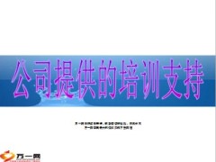 公司提供的培训支持14页.ppt