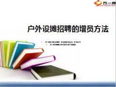 户外设摊招聘的增员方法8页.ppt