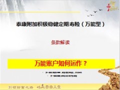 泰康附加积极稳健定期寿险万能型条款利益解读37页.ppt