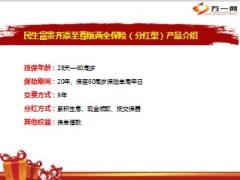民生人寿富贵齐添至尊版产品介绍利益解析22页.ppt