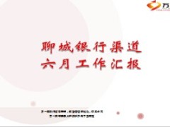 团险银行渠道六月工作汇报27页.ppt