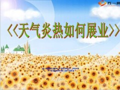 天气炎热谈展业13页.ppt