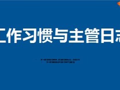 工作习惯与主管日志35页.ppt