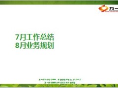 区域中心综拓渠道7月工作总结8月业务规划23页.PPT
