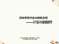 团险销售流程计划书制作12页.ppt