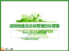 团险销售活动量管理目标管理29页.ppt