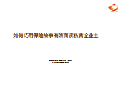 如何巧用保险故事有效面谈私营企业主13页.ppt