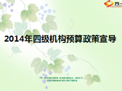 2014年四级机构预算政策宣导21页.ppt
