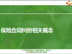 保险合同纠纷相关概念23页.ppt