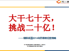 银保渠道2014年四季度经营策略产品渠道策略23页.ppt