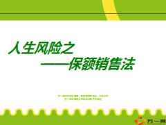 人生风险之保额销售法19页.ppt