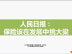 人民日报保险该在发展中挑大梁9页.ppt