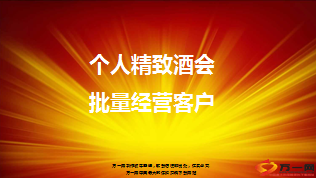 个人精致酒会批量经营客户12页.ppt