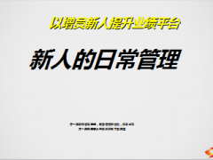 增员新人提升业绩平台新人日常管理36页.ppt