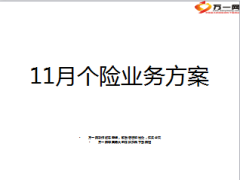 分公司营销部11月个险业务方案宣导23页.ppt
