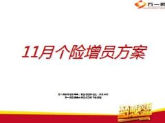 11月个险及收展增员方案13页.ppt