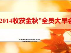 2014收获金秋全员大早会方案53页.ppt