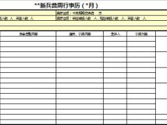 新兵训练营月周行事历模板.xls