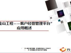 金山工程客户经营管理平台26页.ppt