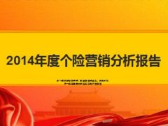 2014年度分公司个险营销分析报告41页.ppt
