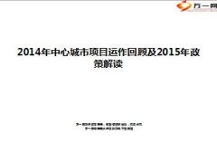 2014年中心城市项目运作回顾及2015年政策解读20页.ppt