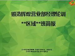 营业部经理轮训简报课程设置回顾典范学员分享15页.ppt