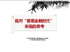 普惠金融时代来临的思考19页.ppt