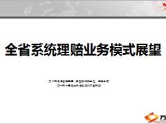 全省系统理赔业务模式展望15页.ppt
