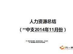 保险公司人力资源2014年度总结23页.ppt
