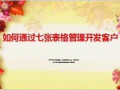 如何通过七张表格管理开发客户10页.ppt