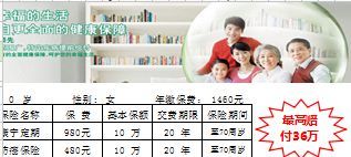 中国人寿康宁定期加防癌组合自动计划书.xls