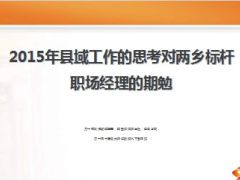2015年县域工作的思考对两乡标杆职场经理的期勉12页.ppt
