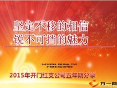 2015年开门红支公司五年期业务分享24页.ppt