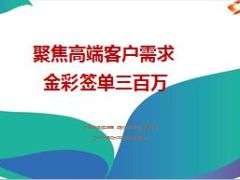 新华金彩一生签单三百万分享聚焦高端16页.ppt