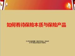 如何看待保险本质与保险产品24页.ppt