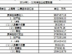 2014年全年上海保险业寿险产险经营数据.xls