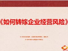 如何转嫁企业经营风险8页.ppt