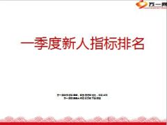 一季度新人指标KPI排名19页.ppt