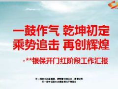 银保开门红阶段工作汇报经营分析28页.ppt