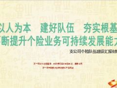 支公司分享个险队伍建设汇报材料57页.ppt