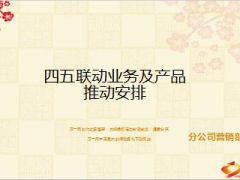 四五联动业务及产品推动安排21页.ppt