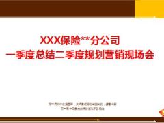 分公司一季度总结二季度规划营销现场会44页.ppt
