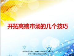 开拓高端市场的几个方法和技巧19页.ppt