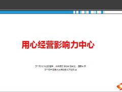 用心经营影响力中心20页.ppt