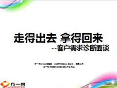 走得出拿得回来客户需求诊断面谈28页.ppt
