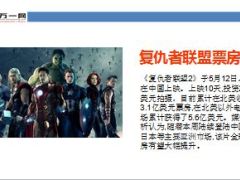 复仇者联盟2票房奇迹保险公司才是后盾9页.ppt